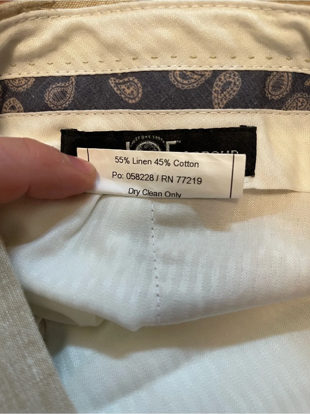 Joseph Abboud JOE Mens Linen Blend Dress Pants